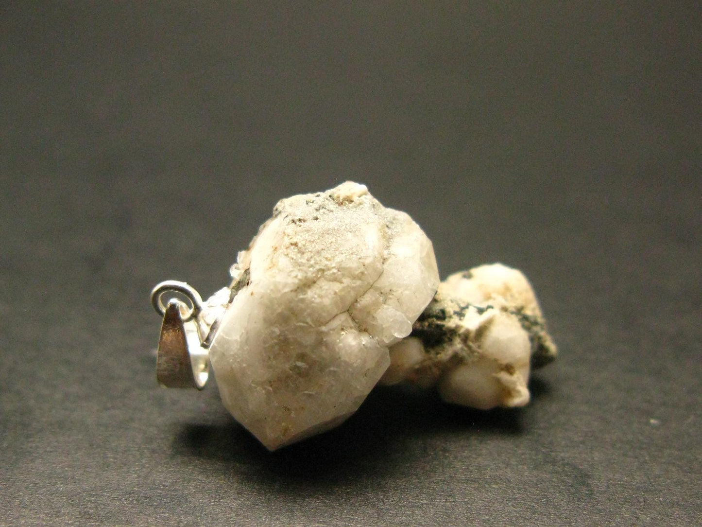 Large Perfect Analcime Silver Pendant from Canada - 1.1" - 3.96 Grams