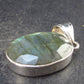 Faceted Labradorite Pendant In 925 Sterling Silver From Madagascar - 1.4'' - 6.9 Grams