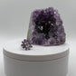 Amethyst Flower Ring – Silver Statement Ring – Elegant Botanical Jewelry - Size 7.5