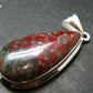 Crimson Cuprite w/ Chrysocola Silver Plated Pendant from Mexico - 1.9" - 9.87 Grams