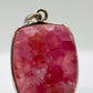 Cobalto Calcite Silver Pendant Pink Crystal Gemstone Necklace Natural Stone Unique Jewelry Gift