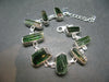 Watermelon Tourmaline Silver Bracelet From Brazil- 7" - 25.4 Grams