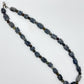 Raw Blue Sapphire Beaded Necklace: Natural Gemstone Healing Crystal