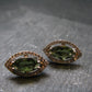 Moldavite Tektite Silver Earrings from Czech Republic - 4.86 Grams