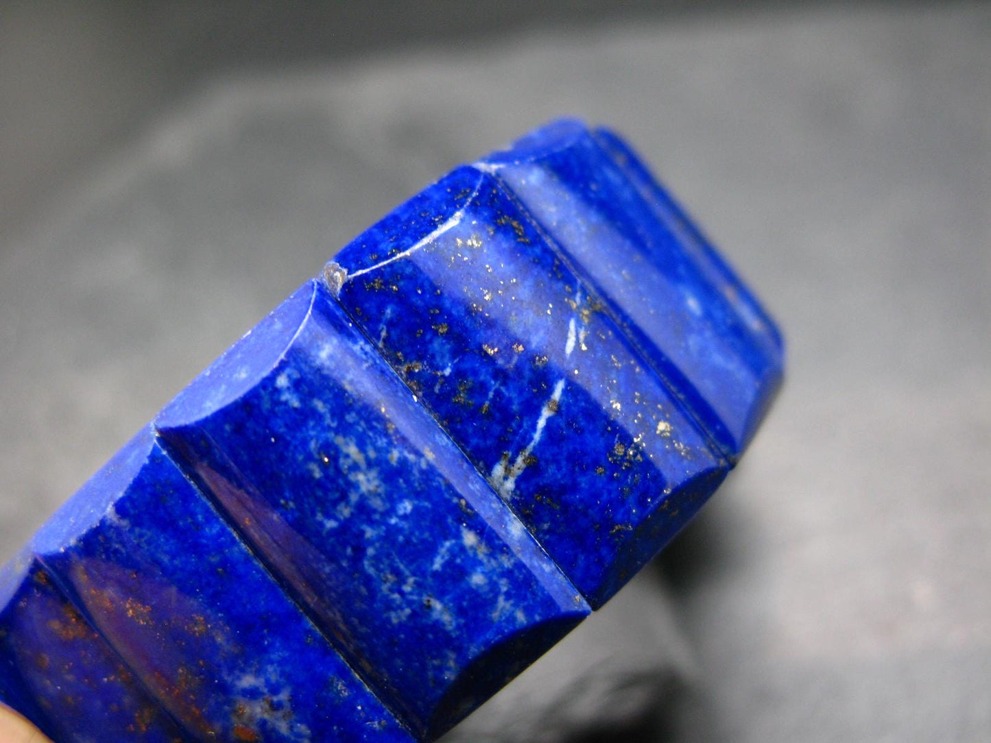 Lapis Lazuli Lazurite Genuine Bracelet ~ 7 Inches ~ 22mm Oval Beads