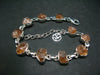 Hessonite Garnet Silver Bracelet From Canada - 7" - 16.2 Grams