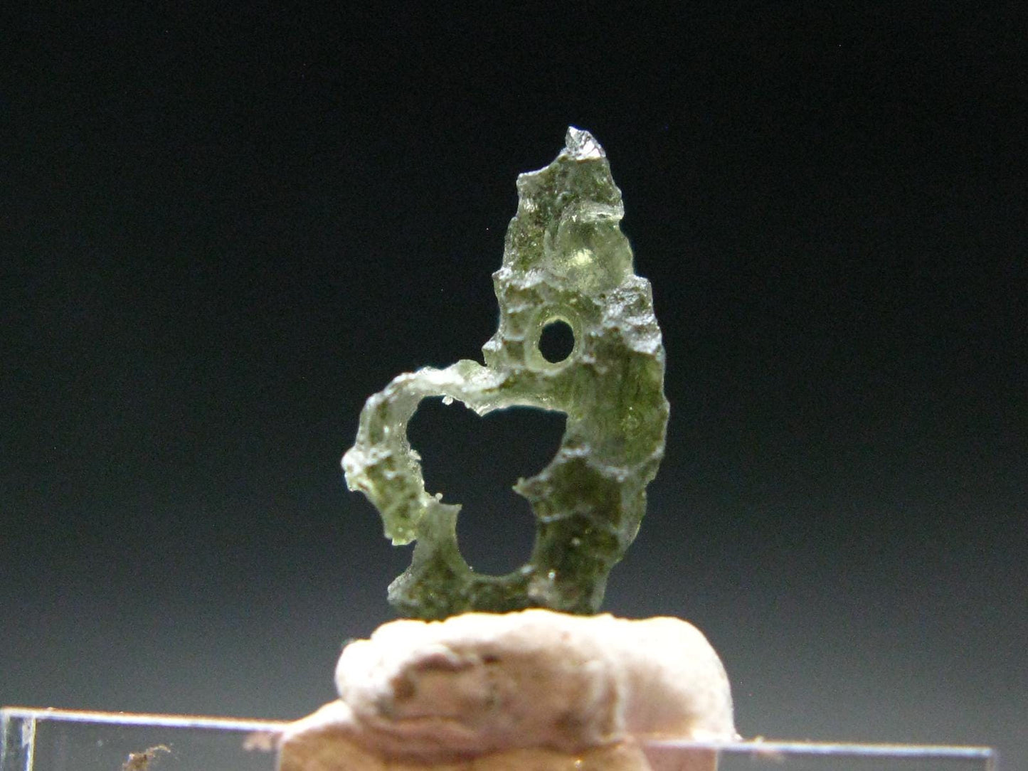 Moldavite Tektite Raw Piece from Czech Republic - 0.6" - 3.2 Carats - 0.64 Grams