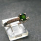 Modern Style Design!! Natural Faceted Intense Forest Green Chrome Diopside 925 Sterling Silver Ring - 1.92 Grams - Size 7.25