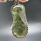 Moldavite Tektite Silver Pendant from Czech Republic - 1.7" - 6.54 Grams