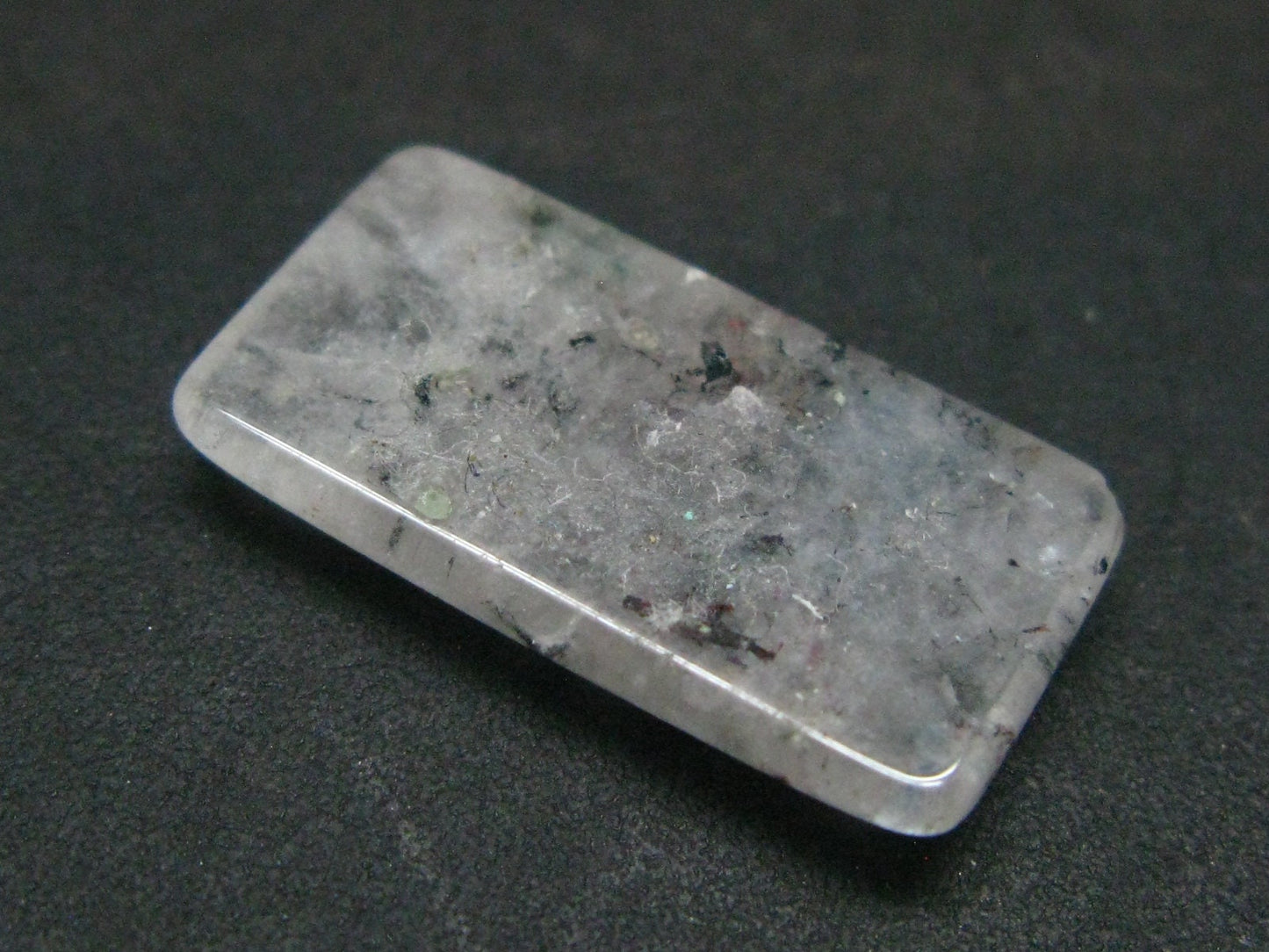 Papagoite in Quartz Cabochon from Messina S. Africa - 8.55 Carats - 21x11mm