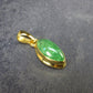 Tsavorite Green Garnet Gold Plated Silver Pendant from Tanzania - 0.8" - 1.68 Grams