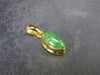 Tsavorite Green Garnet Gold Plated Silver Pendant from Tanzania - 0.8" - 1.68 Grams