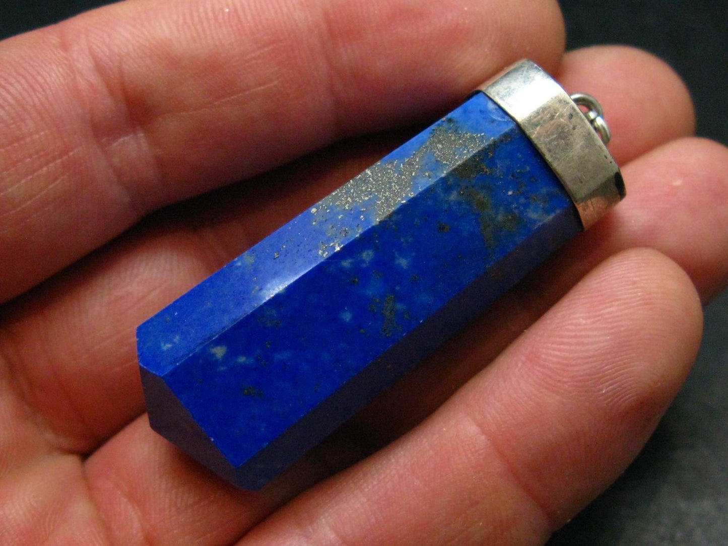 Lapis Lazuli Silver Pendant From Afghanistan - 2.4" - 30.42 Grams