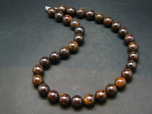 Rare Boulder Opal Beads Necklace From Australia - 18.5"