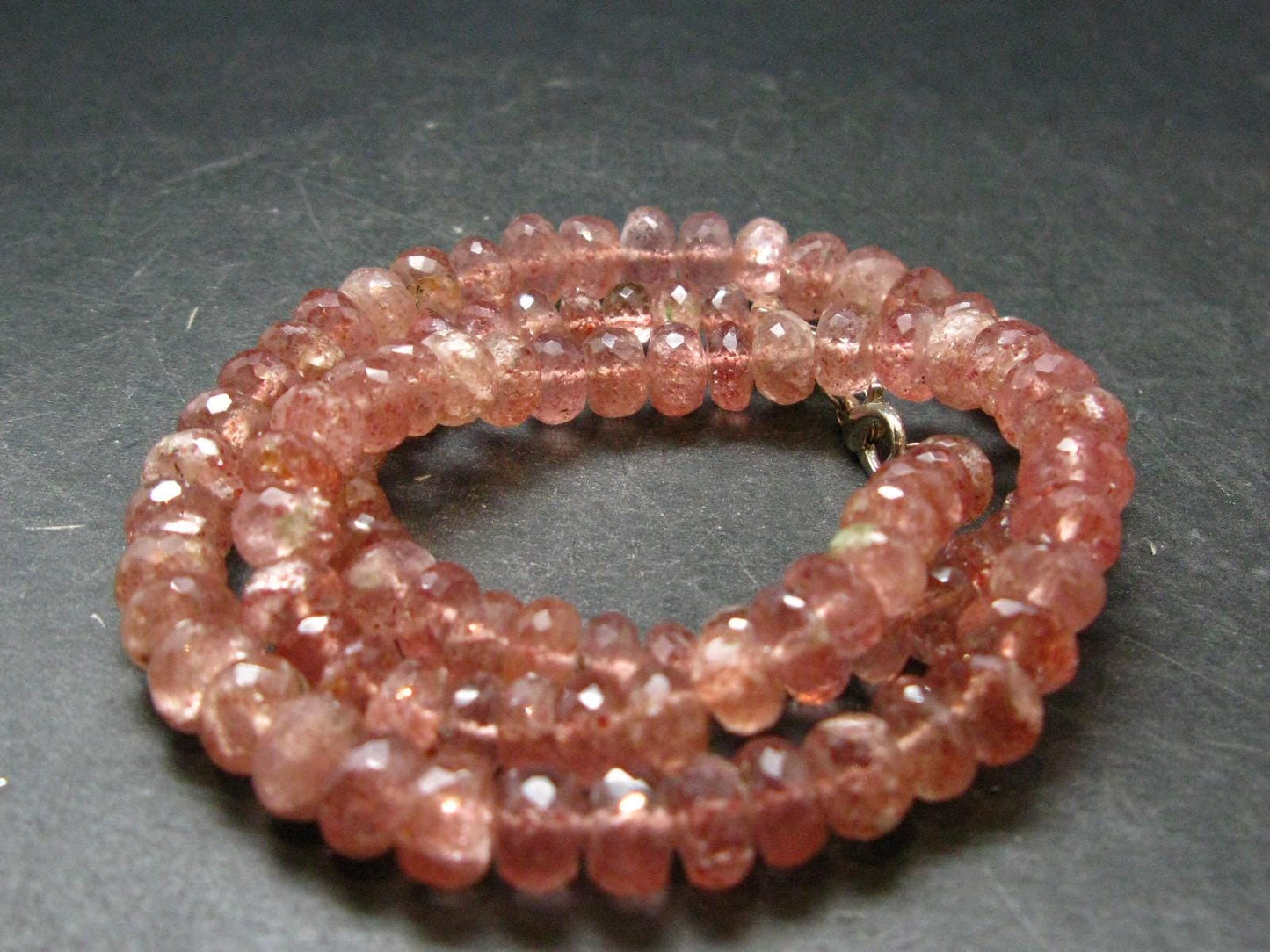 Strawberry Quartz Necklace ~ 19 Inches ~ 36.75 Grams