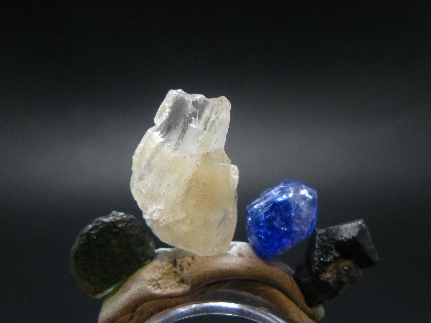 Synergy 12 Set Phenakite Moldavite Natrolite Petalite Danburite Tektite Scolecite Herderite Tanzanite Brookite 85.55 Gr
