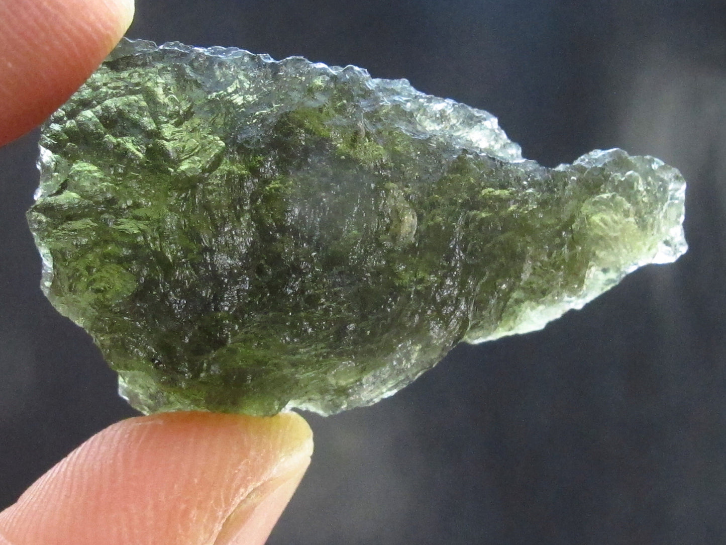 Rare Moldavite Tektite Raw Piece From Czech Republic - 1.4" - 5.4 Grams