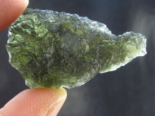 Rare Moldavite Tektite Raw Piece From Czech Republic - 1.4" - 5.4 Grams