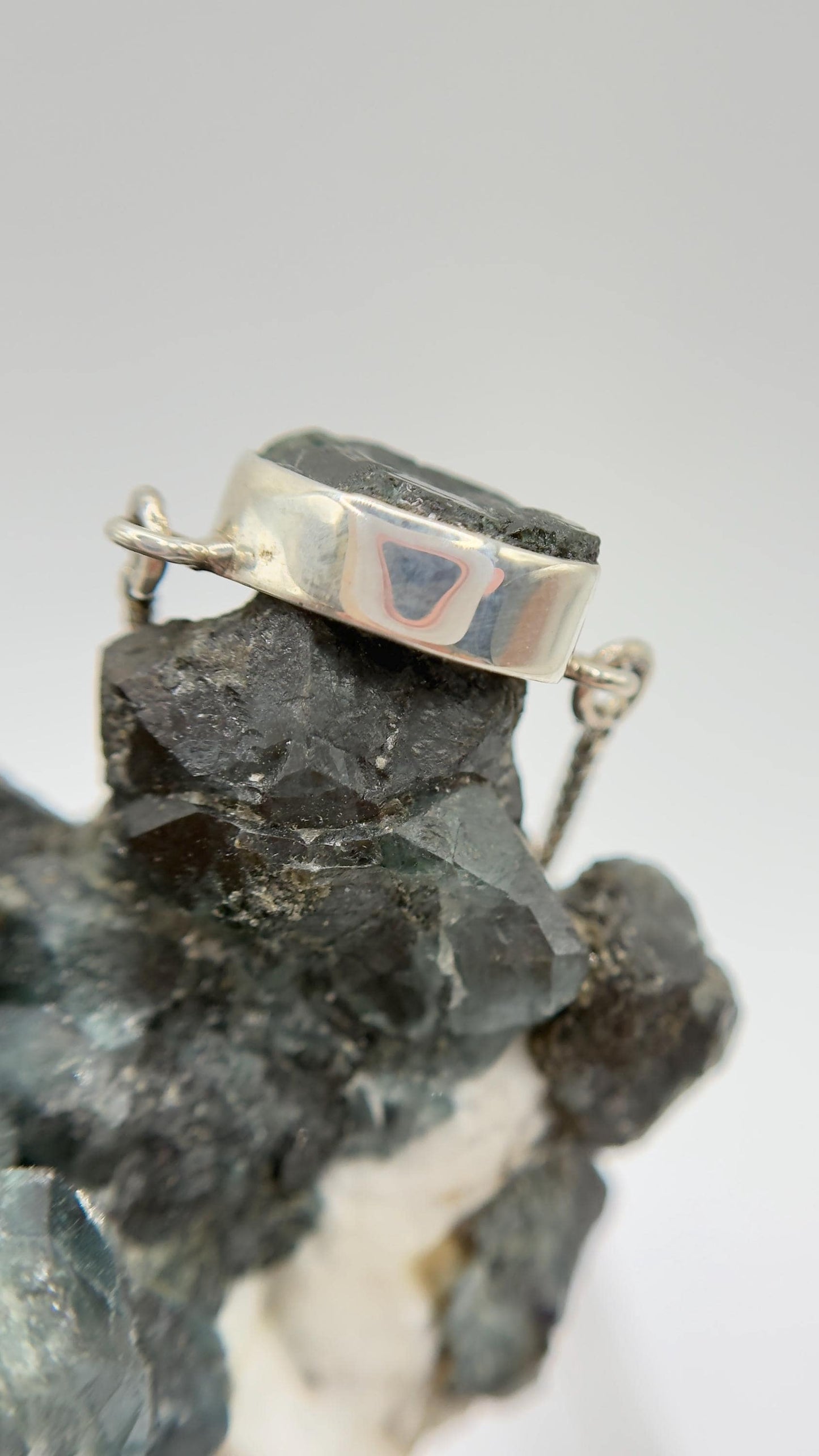 Alexandrite Adjustable Bracelet Raw Color Change Stone Silver Slider Bracelet June Birthstone Gift