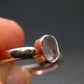 Gray Herderite Silver Ring from Africa - Size 8 - 1.71 Grams