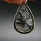 Large Tourmalinated Quartz Crystal Silver Pendant From Brazil - 1.4" - 5.83 Grams