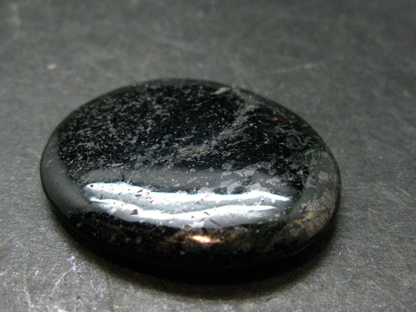 Rare Nuumite Nuummite Tumbled Stone From Greenland - 19.35 Grams - 1.6"