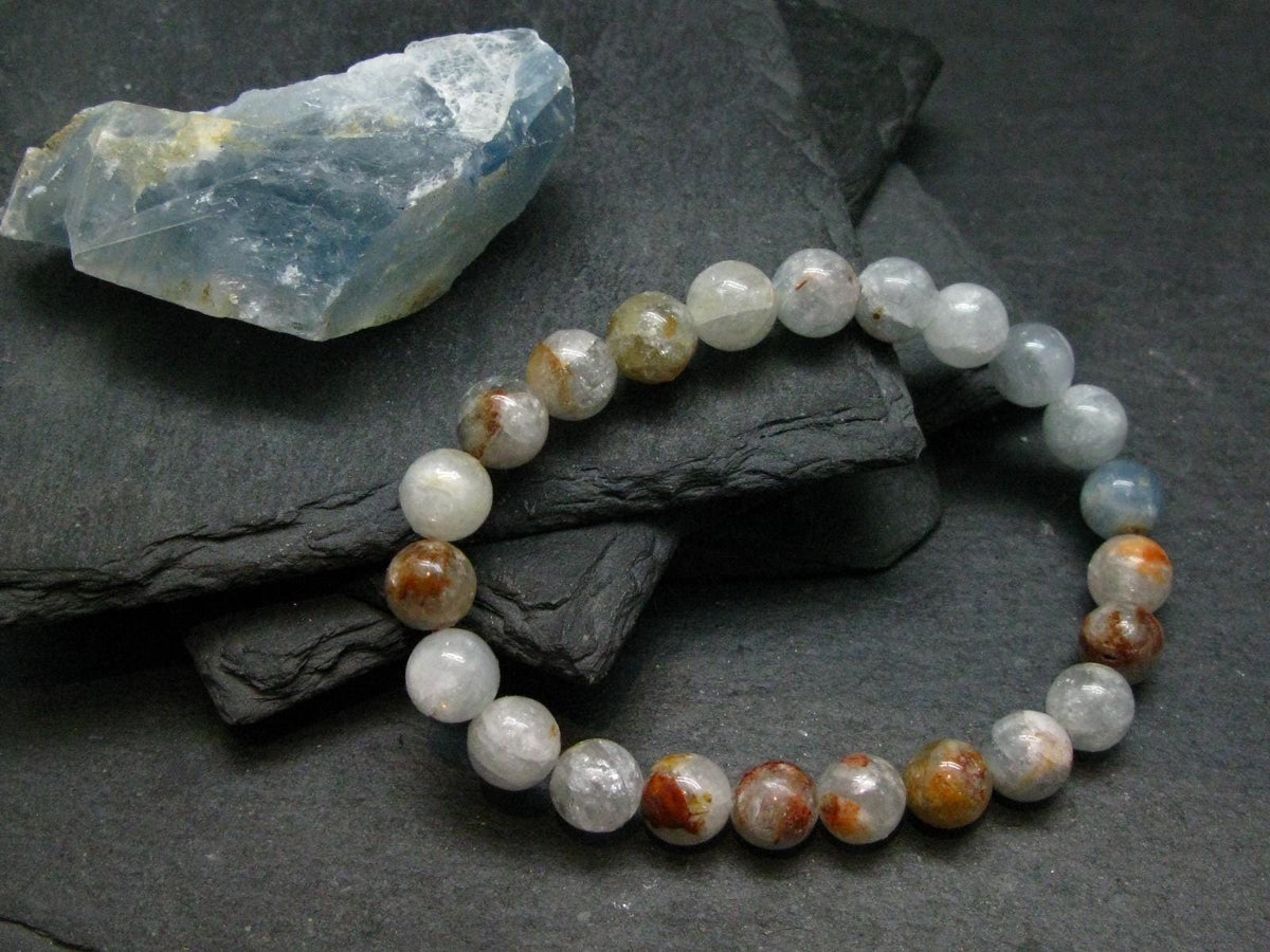 Genuine Celestite Celestine Bracelet ~ 7 Inches ~ 8mm Round Beads