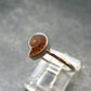 Natural Whole Polished Agatized Ammonite Cleoniceras Sterling Silver Ring from Madagascar - 1.77 Grams - Size 8