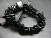 Black Jade Nephrite Genuine Bracelet ~ 7 Inches ~ 15mm Tumbled Beads