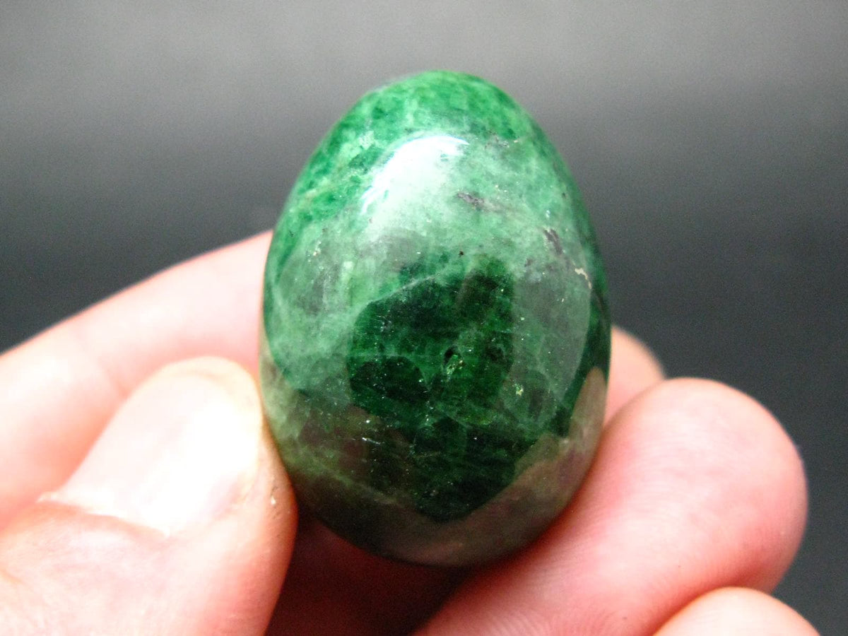 Gem Tsavorite Garnet Egg From Tanzania - 32.05 Grams - 1.3"