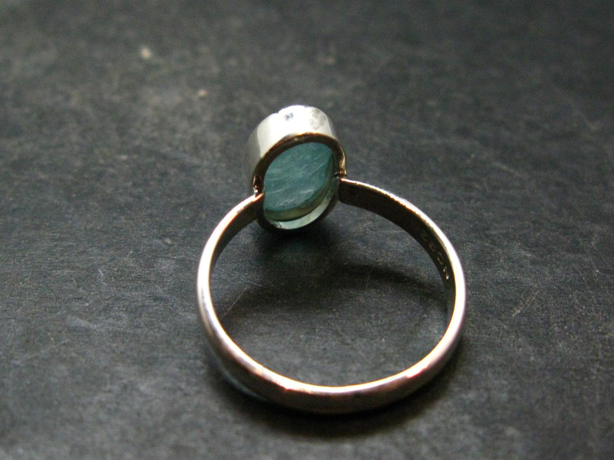 Extremely Rare Grandidierite Silver Ring From Madagascar - Size 8 - 2.90 Grams
