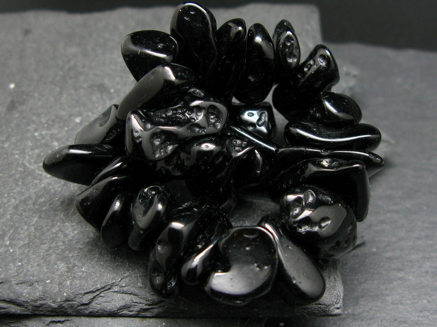 Tibetan Tektite Genuine Bracelet ~ 7 Inches ~ 18mm Tumbled Beads