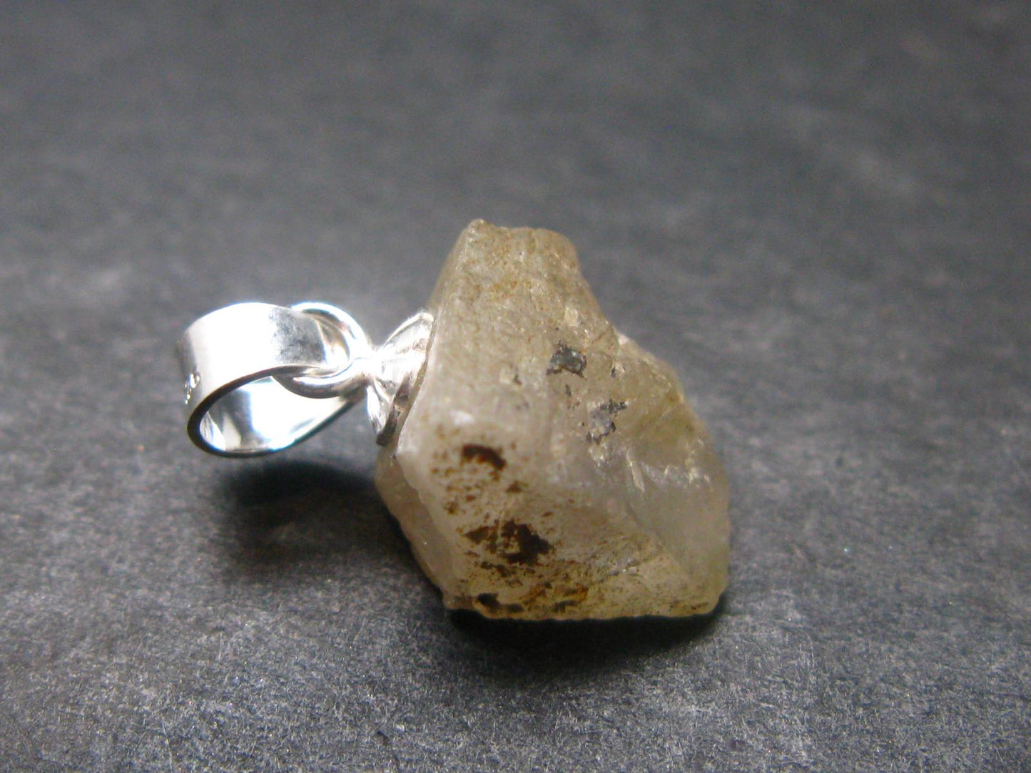 Phenakite Phenacite Silver Pendant from Brazil - 0.6 Inches - 1.0 Grams