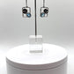 Swiss Blue Topaz Modern Geometric Dangle Earrings - Weight 5.22 Grams