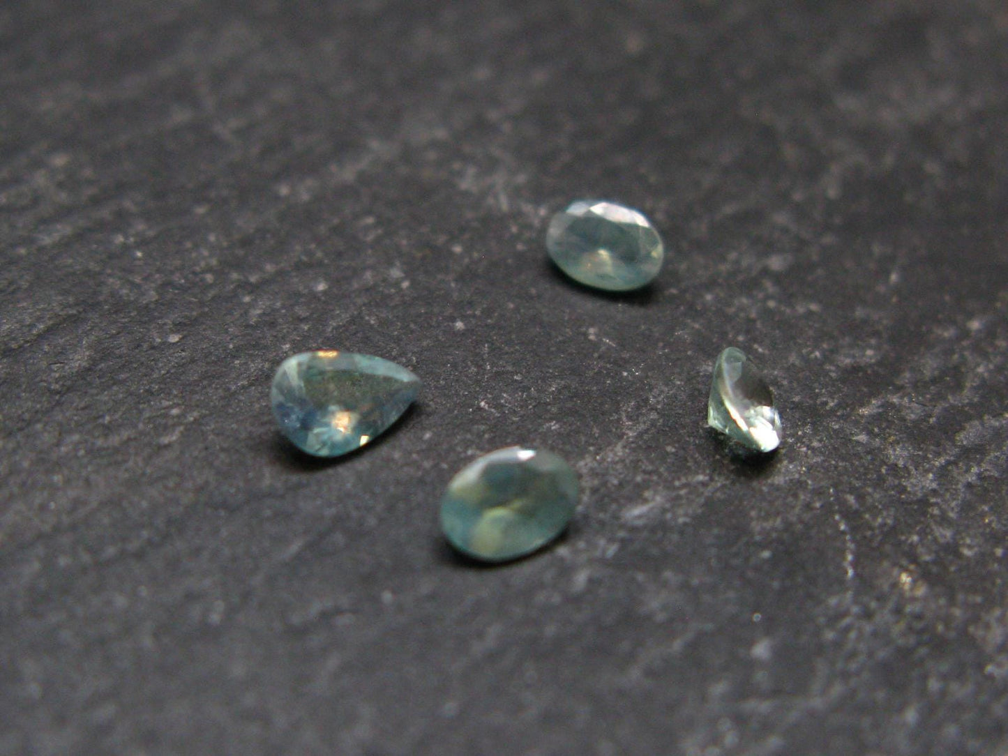 Lot of 4 Alexandrite Chrysoberyl Cut Facetted Gems From Russia - 0.75 Carats Combined