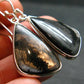 Tumbled Hypersthene Silver Earrings From Canada - 1.5" - 5.79 Grams