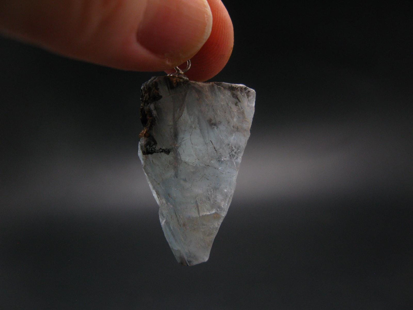 Barite Silver Pendant From Morocco - 1.5" - 7.74 Grams
