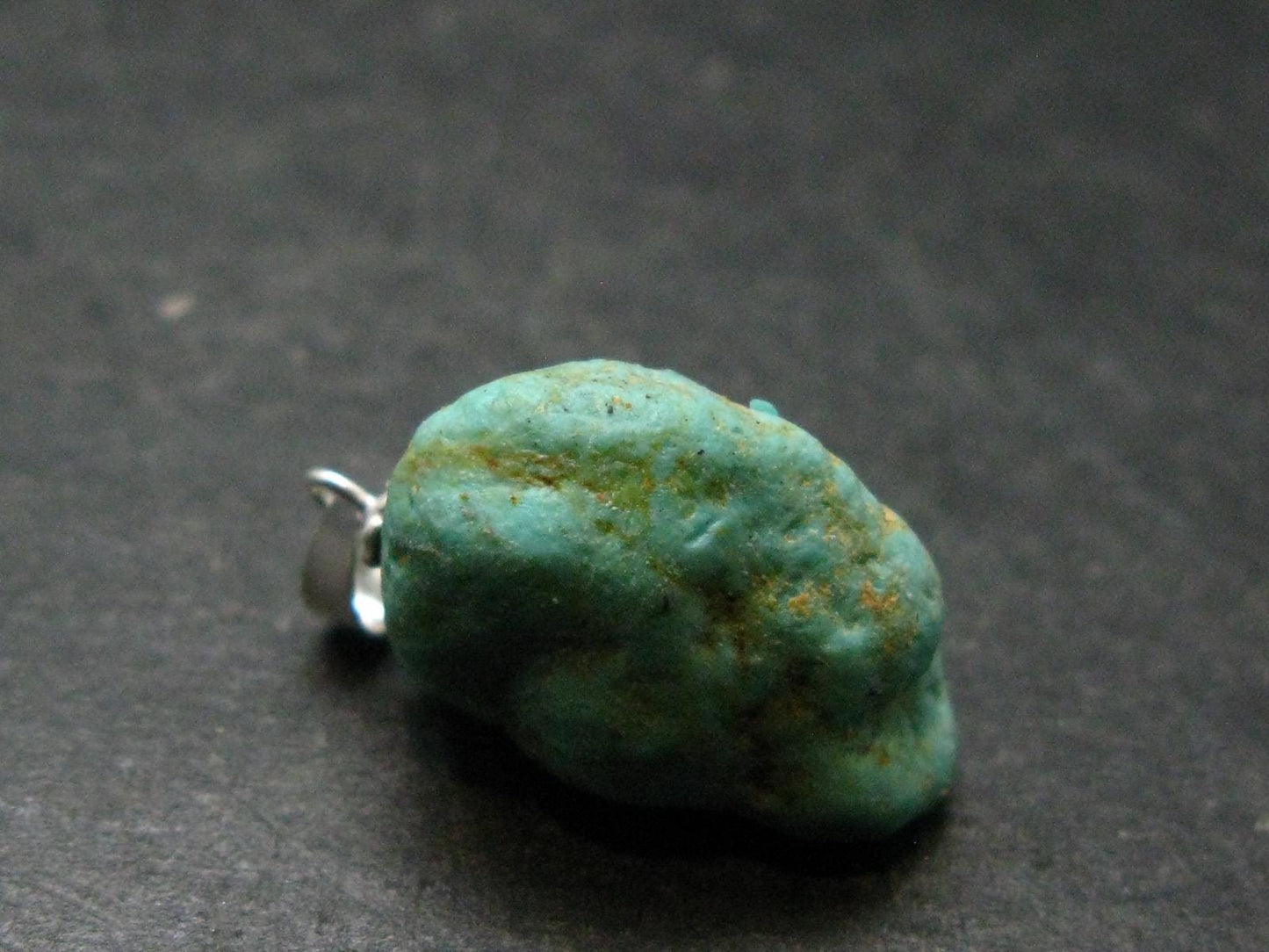 Genuine Turquoise Silver Pendant From Sleeping Beauty Arizona - 1.0" - 3.51 Grams