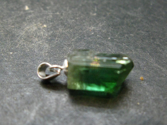 Gem Watermelon Tourmaline Crystal Silver Pendant From Brazil - 0.8" - 2.05 Grams