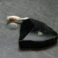 Black Tourmaline Schorl Silver Pendant From Brazil - 1.3" - 4.48 Grams