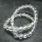 Clear Quartz Genuine Bracelet ~ 7 Inches ~ 4mm Facetted Beads