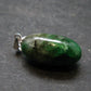 Tsavorite Gem Green Garnet Sterling Silver Pendant From Tanzania - 1.1" - 4.54 Grams