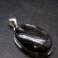 Tumbled Hypersthene Silver Plated Pendant From Canada - 1.6" - 10.01 Grams