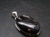 Tumbled Hypersthene Silver Plated Pendant From Canada - 1.6" - 10.01 Grams