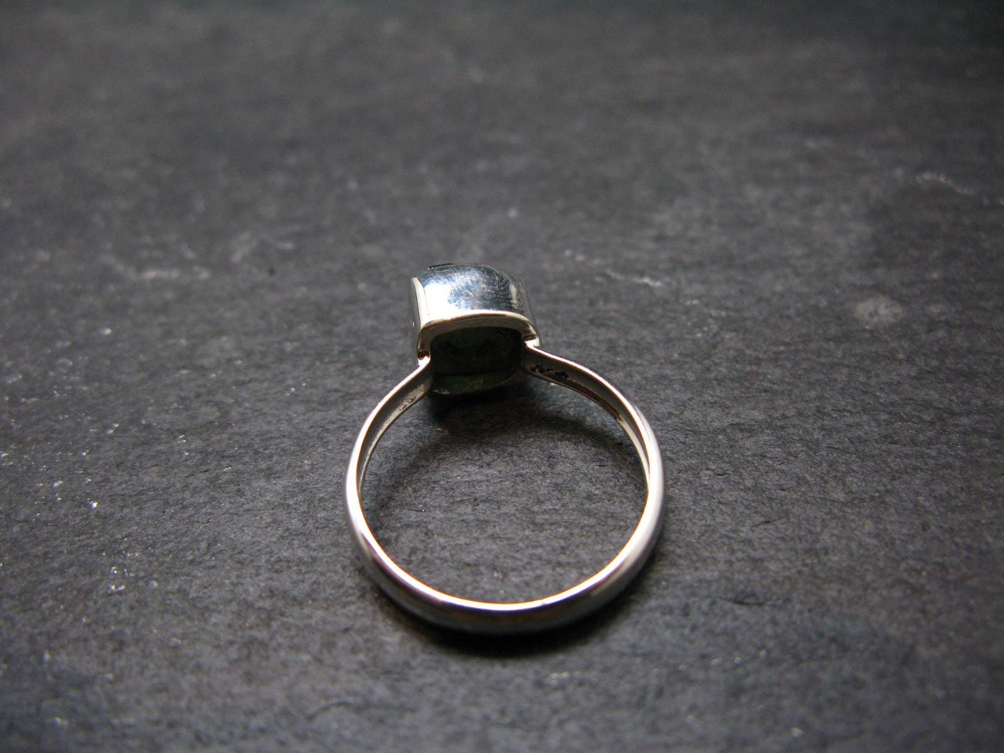 Blue Lazulite Silver Ring From Pakistan - Size 7 - 2.25 Grams