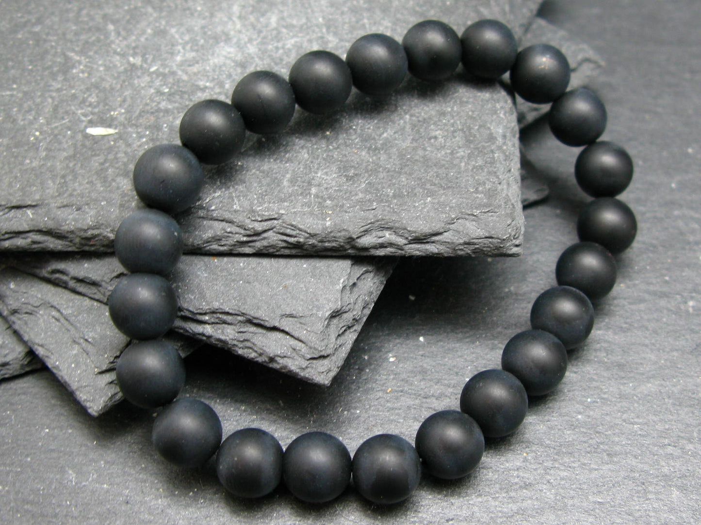 Shamanite Shammanite Genuine Bracelet ~ 7 Inches ~ 8mm Round Beads