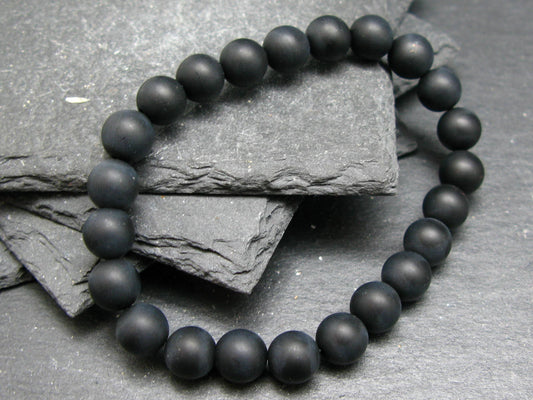 Shamanite Shammanite Genuine Bracelet ~ 7 Inches ~ 8mm Round Beads