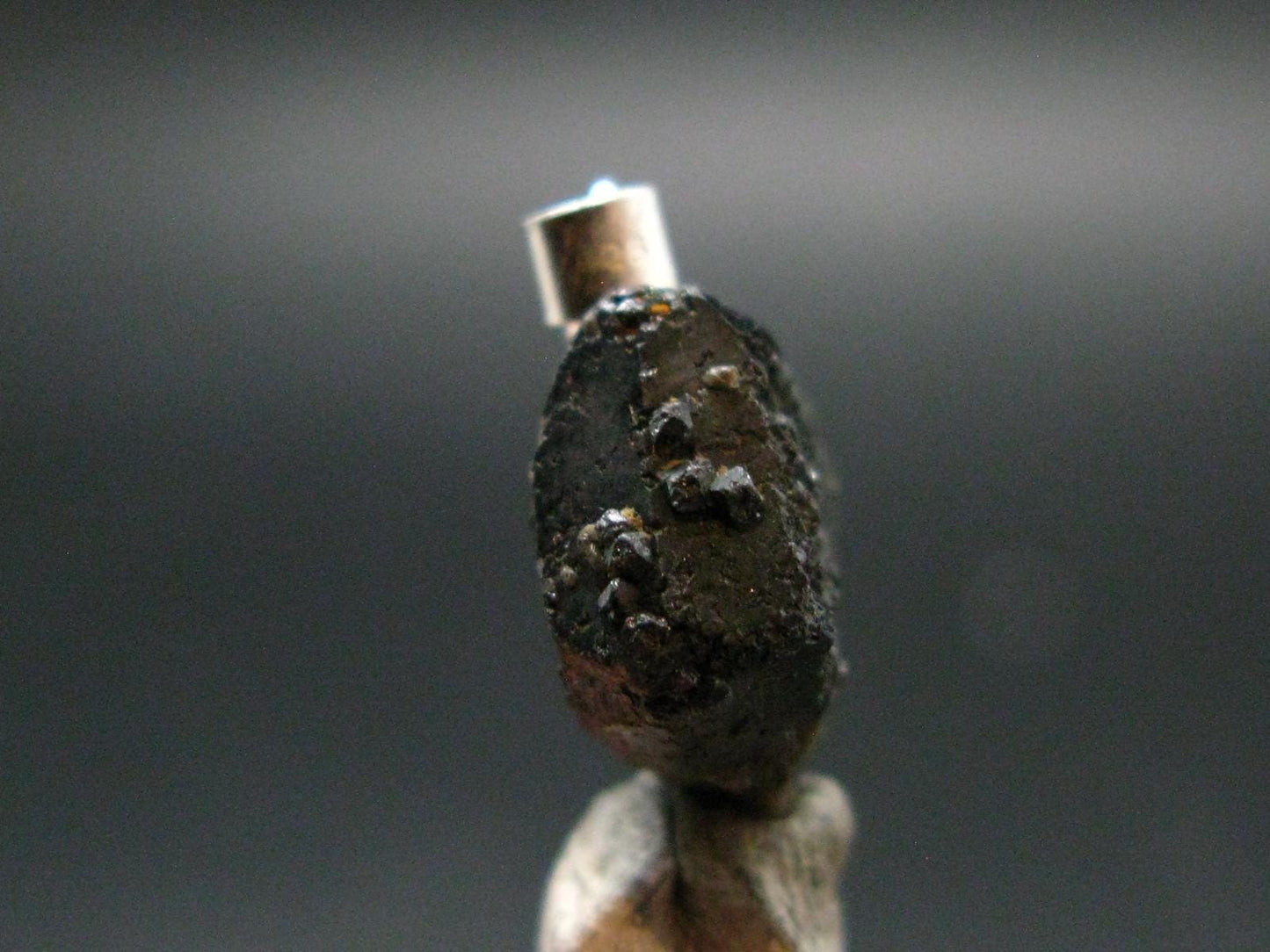 Extremely Rare! Amazing Natural Terminated Brookite Crystal Silver Pendant From Arkansas - 0.7" - 1.65 Grams