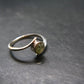 Cute Gem Moldavite Sterling Silver Ring From Czech Republic - Size 7 - 1.6 Grams