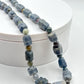 Raw Blue Sapphire Beaded Necklace: Natural Gemstone Healing Crystal